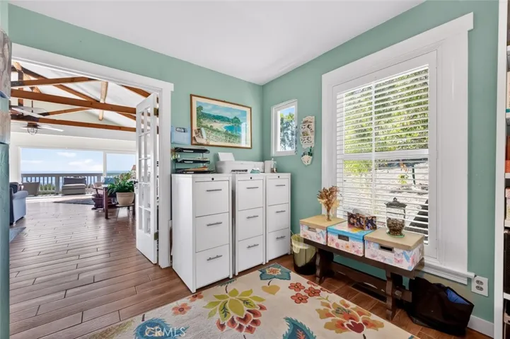 Office off the main living area. Could be a fourth bedroom.