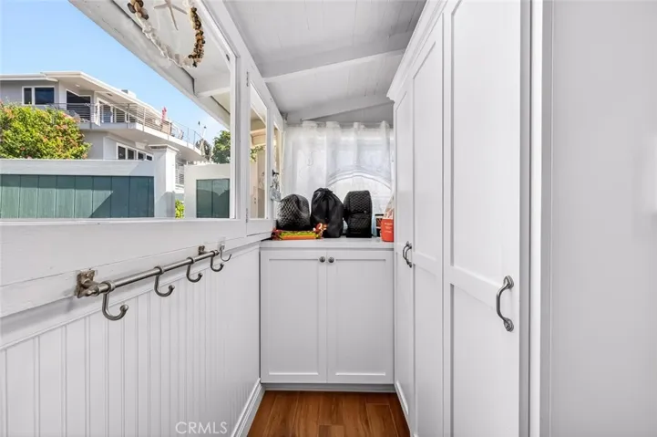 Charming mud room off the back patio.