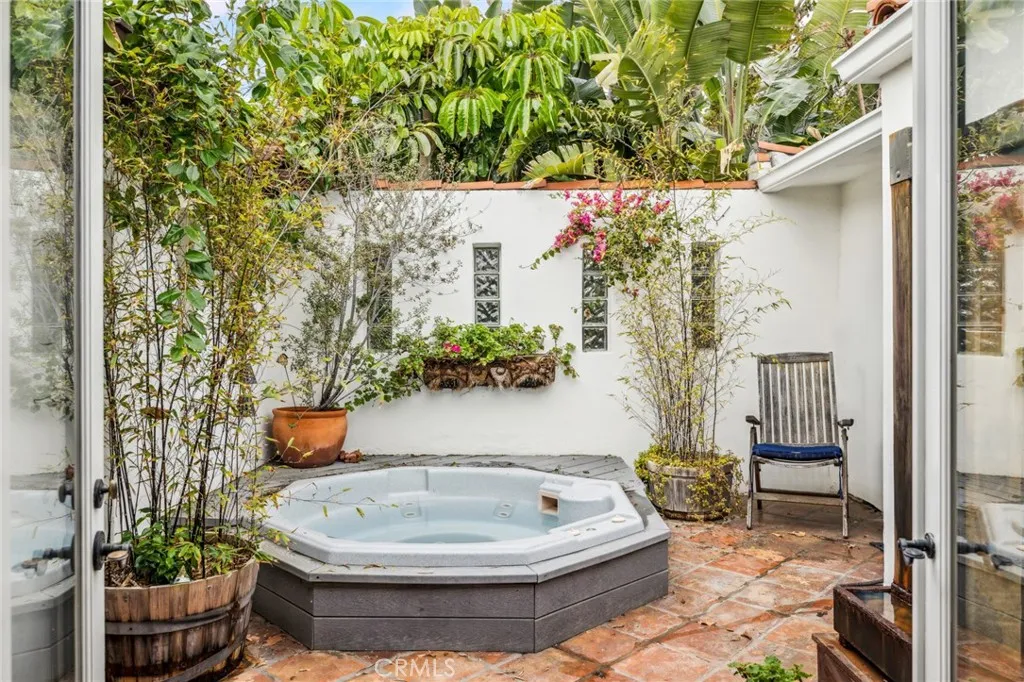 Courtyard with private spa off of bedroom Courtyard with private spa off of bedroom