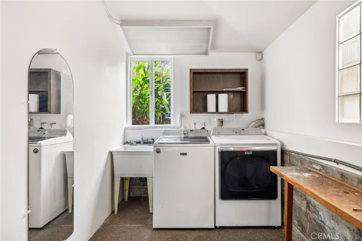 Laundry in garage