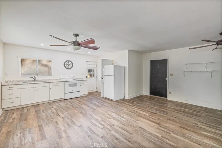 ADU - Kitchen with door to patio and attached 2 car garage