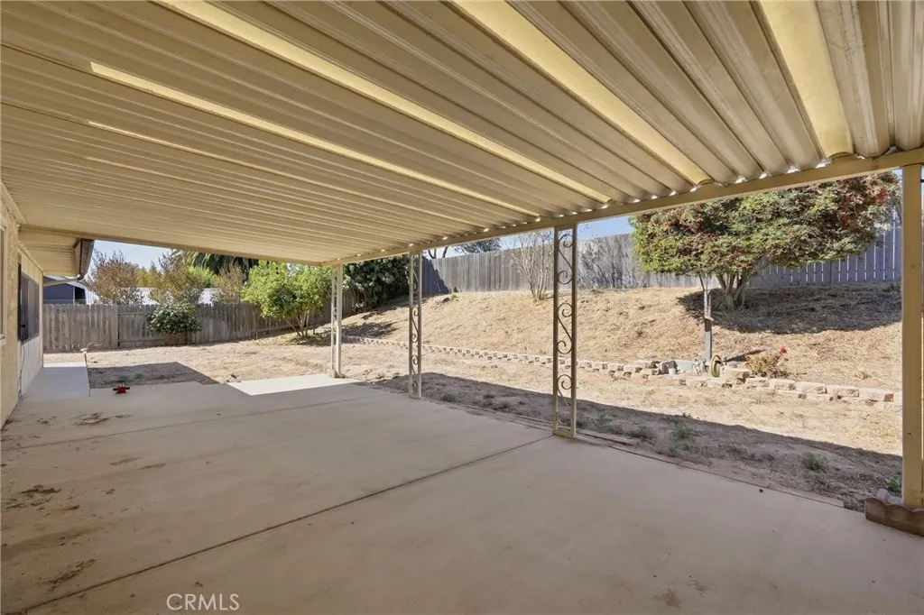 Covered Back Yard Patio Area
