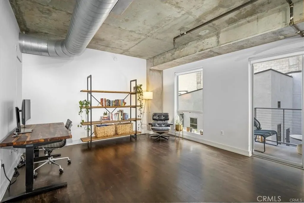 Open area leads to private balcony
