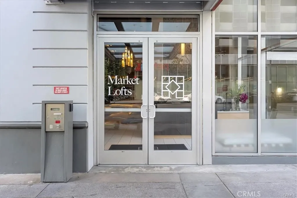 Front door entrance with controlled security access