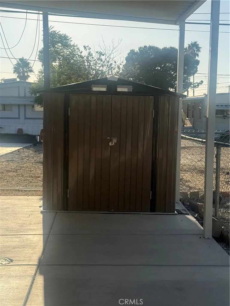 Outdoor shed for extra storage
