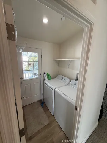 Laundry room and side entrance
