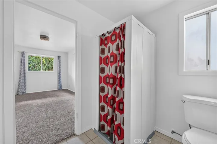 Studio/ADU with bathroom, closet, and separate entry.