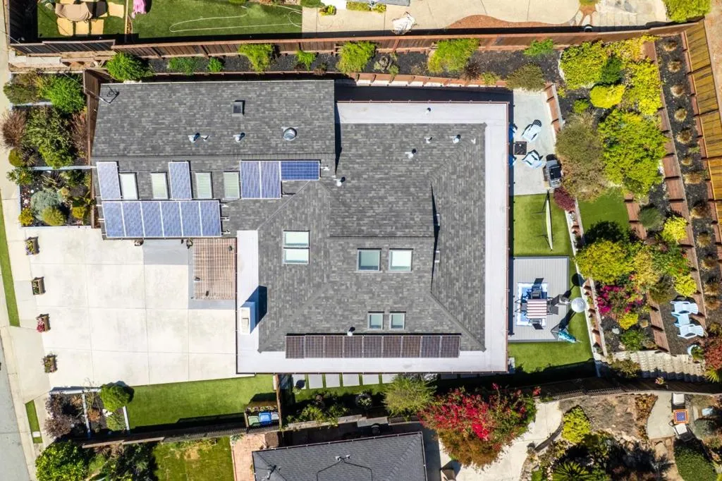 Drone Still View 3 - Roof & Solar Panels/Driveway