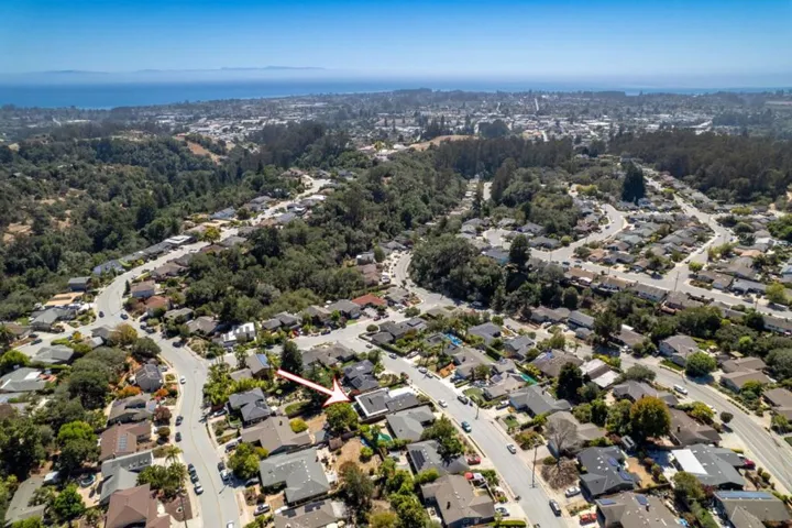 Drone Still View 5 - Ocean and Neighborhood + Location Relative to Ocean and Neighborhood
