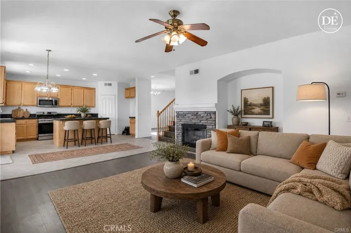 Family Room and Kitchen Digitally Enhanced