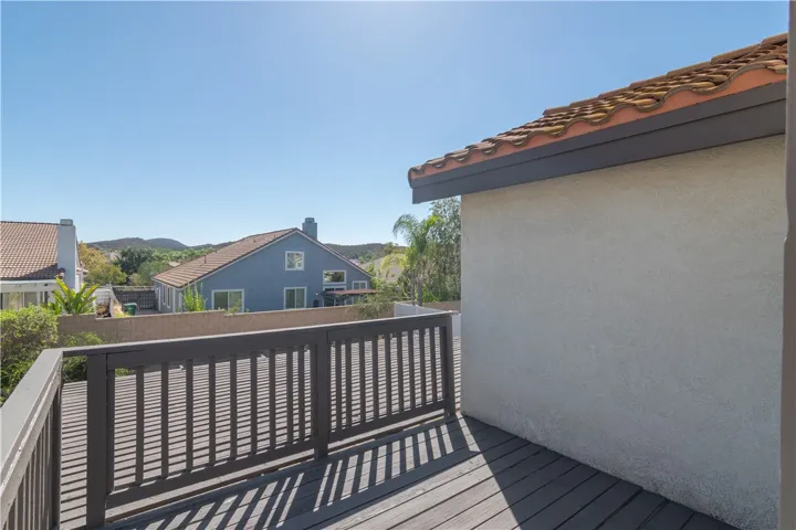 Balcony with direct access to primary bedroom