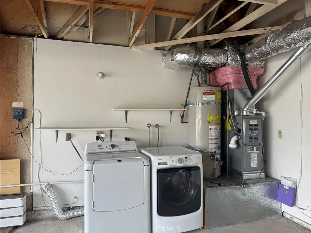 Washer & Dryer in Garage