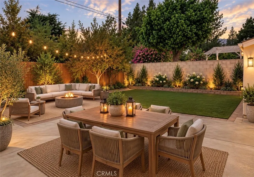 Virtually staged backyard Virtually staged backyard