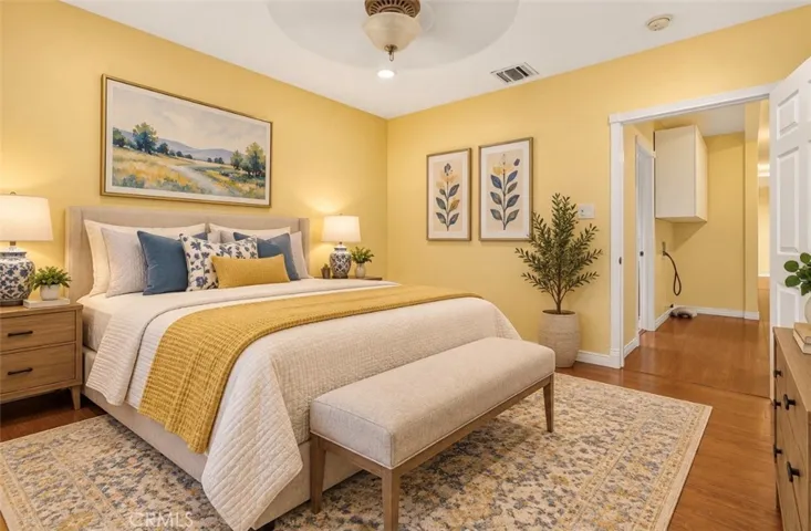 Virtually staged bedroom 3