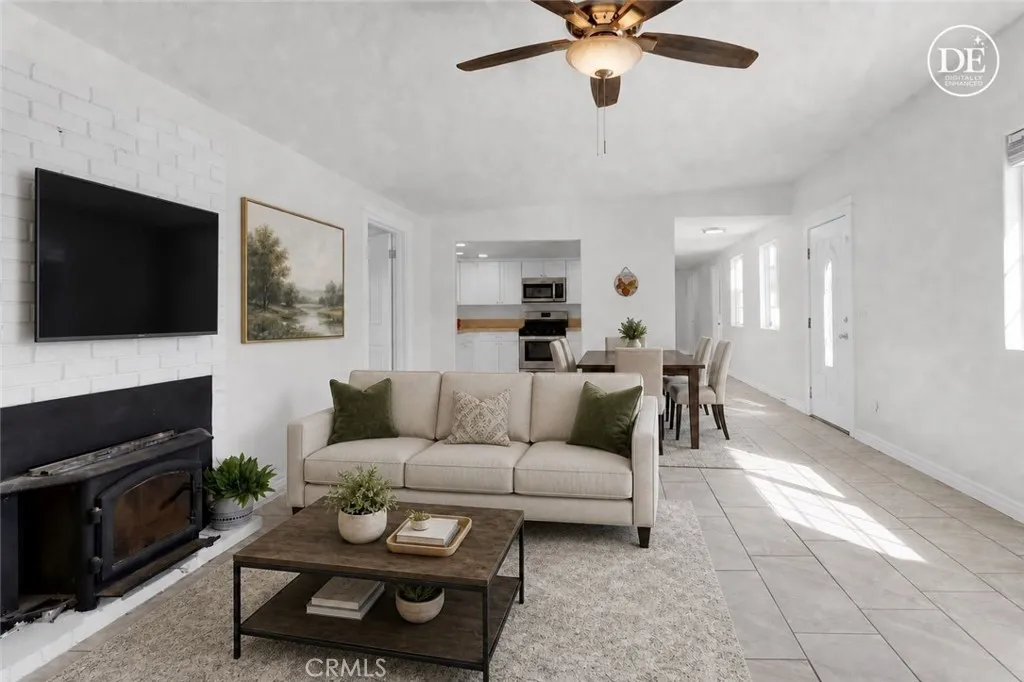 virtually enhanced dining room and living room