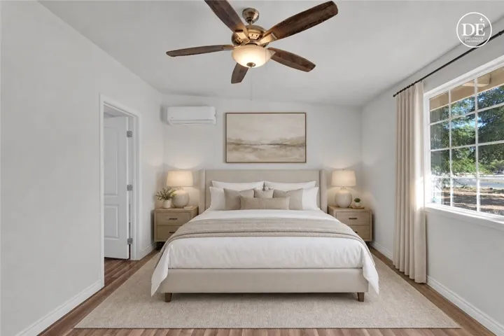 virtually enhanced main bedroom