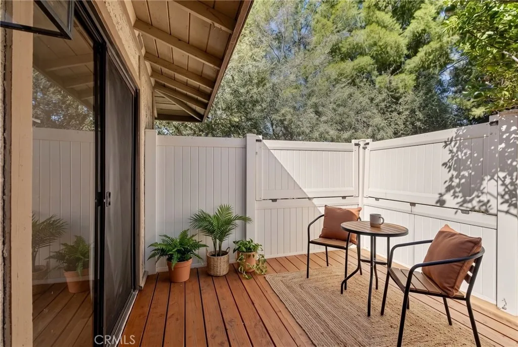 Private Patio staged