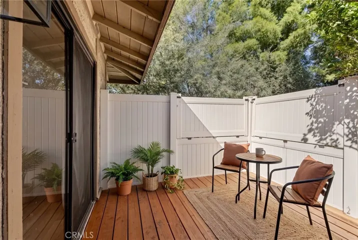 Private Patio staged