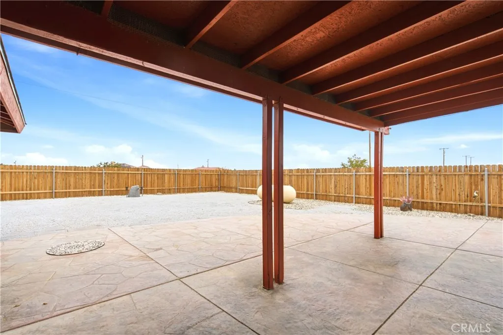 Covered backyard patio