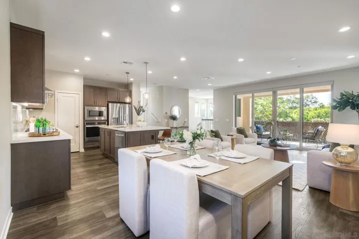 Dining area with view to main living area