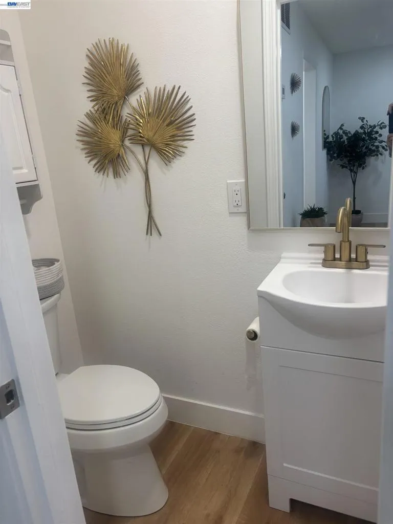 First floor half bath off the living room