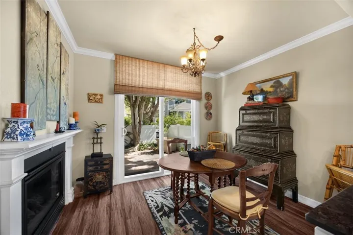 Kitchen dining opens to private patio