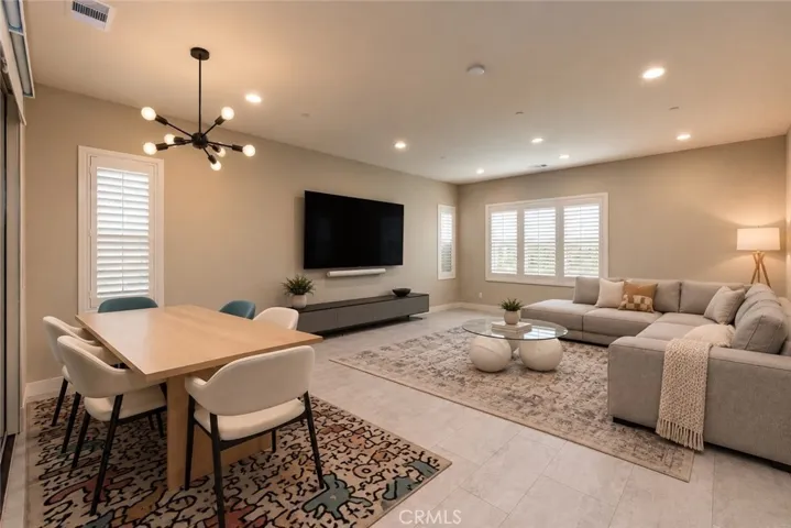 Virtually staged living room