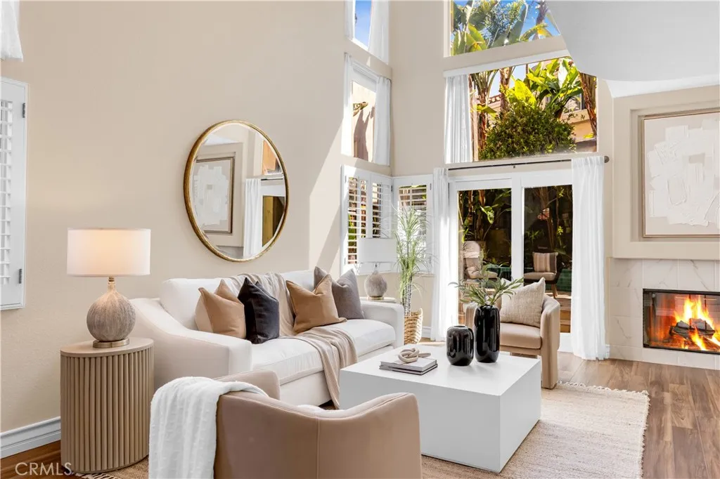 Another view of the beautifully staged living room.