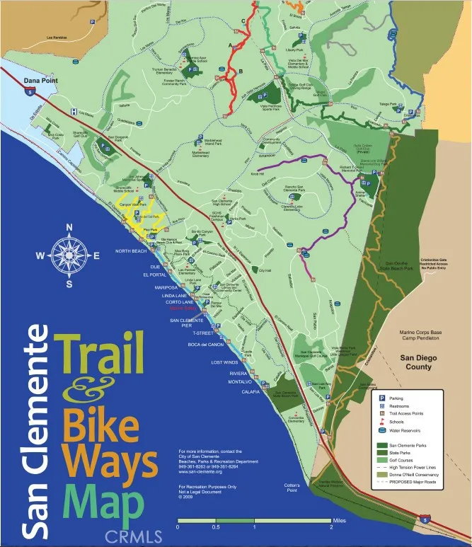 San Clemente has miles of hiking and biking trails.