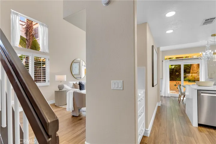 There is also a mini coffee bar area in the kitchen with custom cabinets, a microwave and storage space for either coffee, wine, etc.