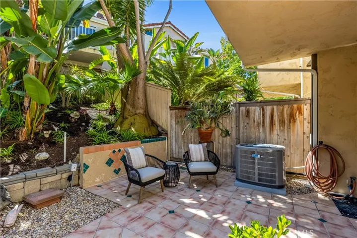 Another view of the tropical landscaped backyard.
