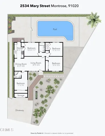 2534 Mary St Montrose 91020 Floorplan