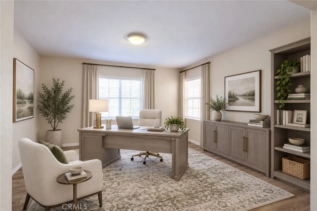 Primary Bedroom Retreat/optional office - This photo has been virtually staged. Primary Bedroom Retreat/optional office - This photo has been virtually staged.