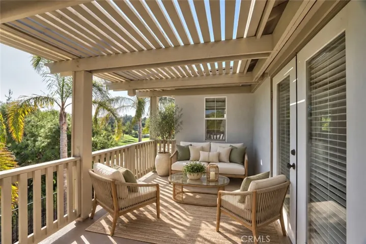 Primary Bedroom Balcony - This photo has been virtually staged.