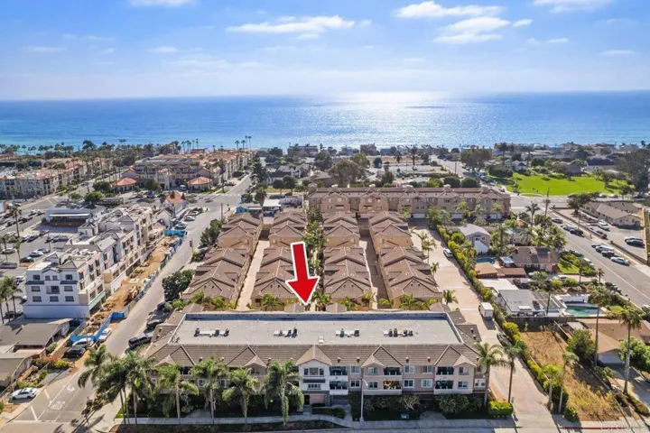 Aerial view of the building facing West.
