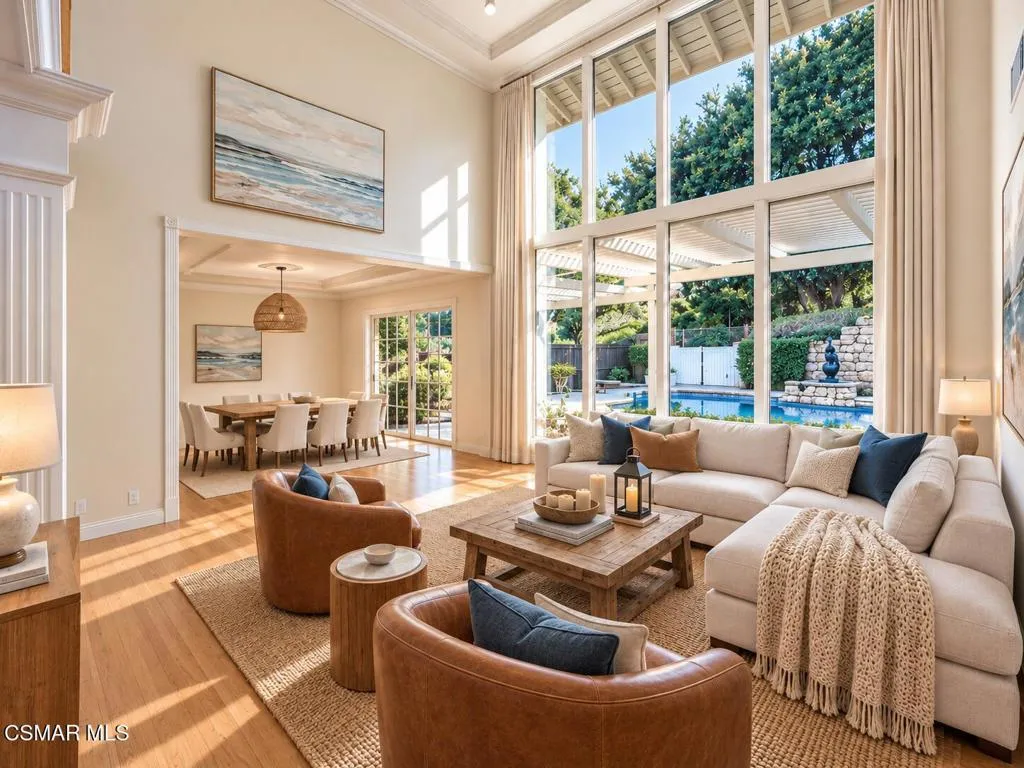 Living and dining Virtually staged