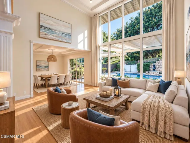 Living and dining Virtually staged