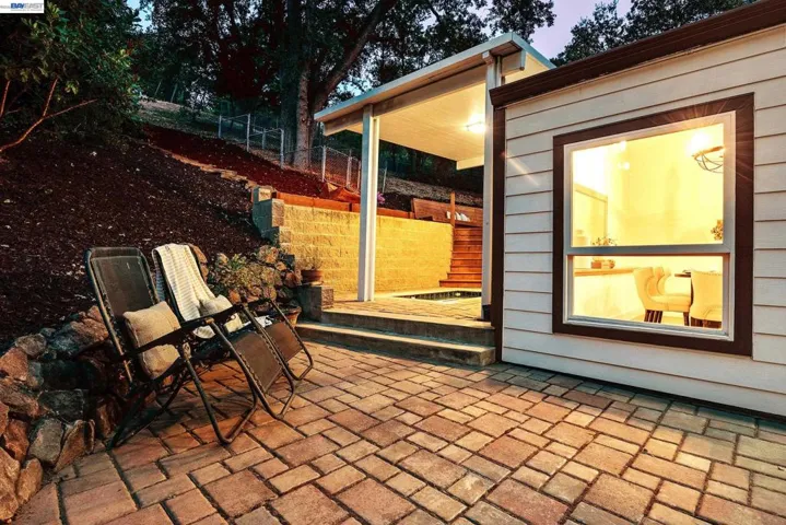 Patio near in ground Spa