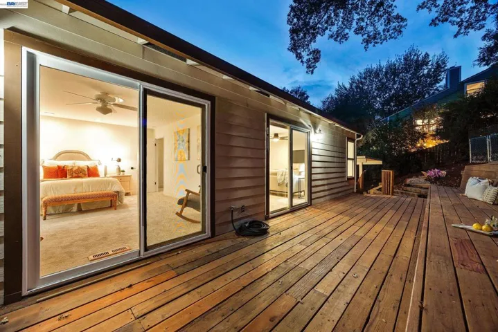 Deck outside of Main Bedroom & Lg Den