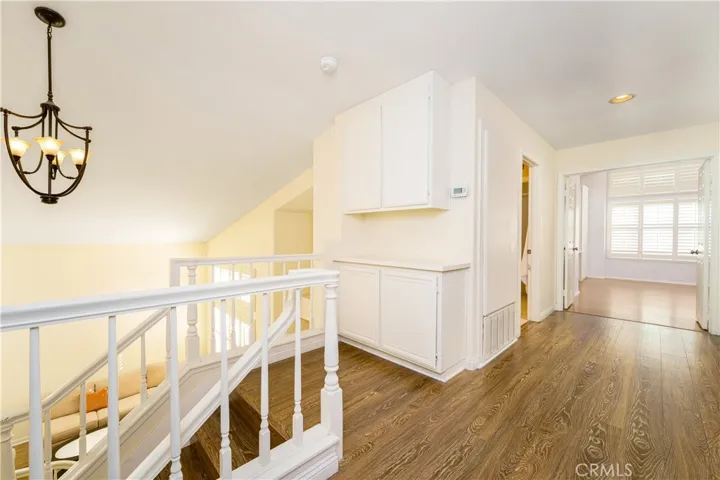 Extra extra wide hallways both upstairs and downstairs! The room straight ahead is the Bonus room or 5th bedroom. It also has double doors.
