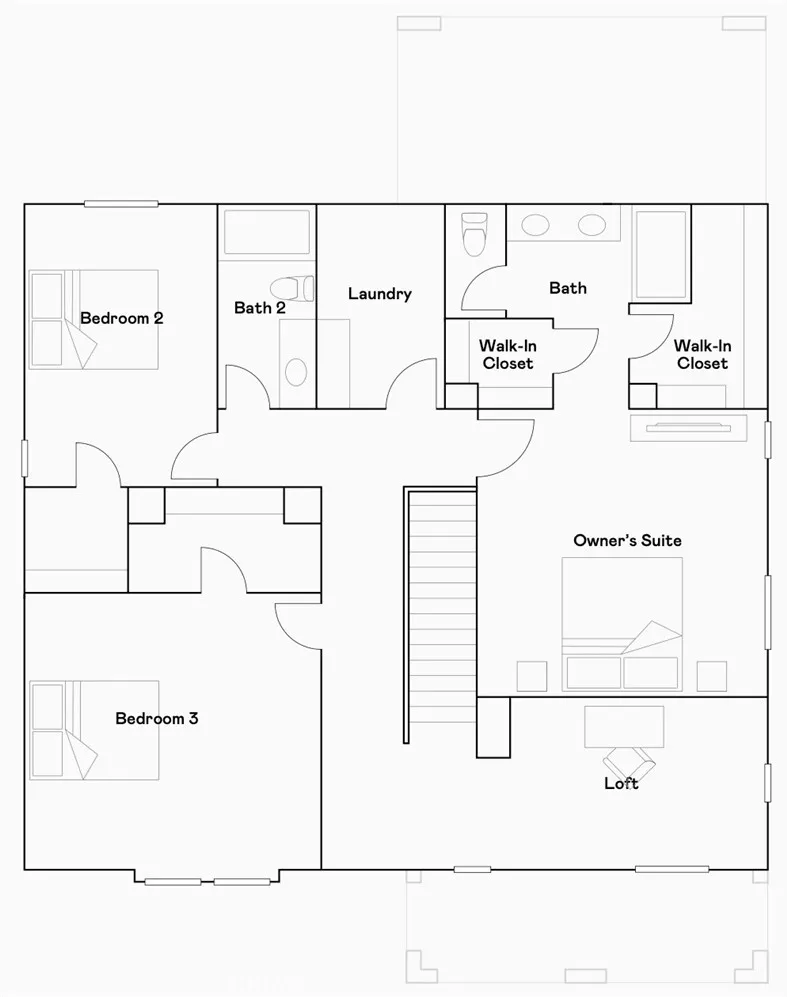 Residence 3 - level 2 floorplan Residence 3 - level 2 floorplan