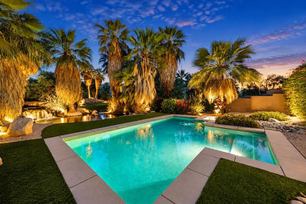 Pool and waterfall