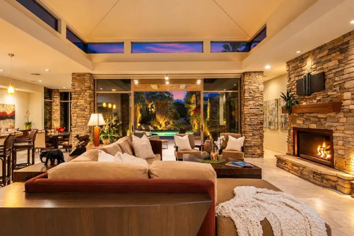 Great room at night