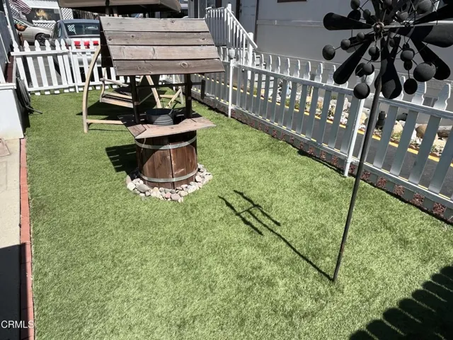 Yard with wishing well