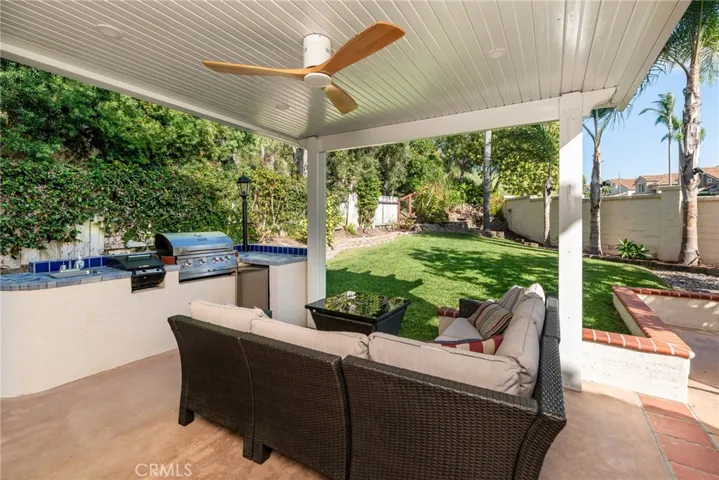 Backyard Covered Patio and BBQ Island