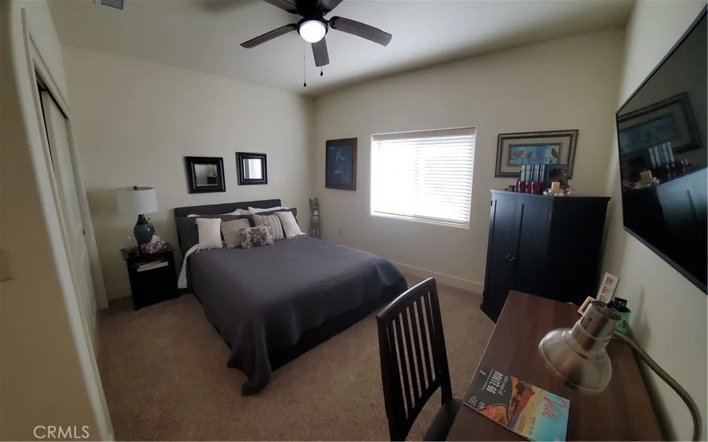 View of guest bedroom with large, bright window overlooking back yard. View of guest bedroom with large, bright window overlooking back yard.