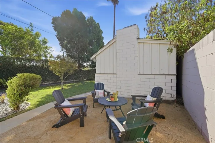 Backyard sitting area