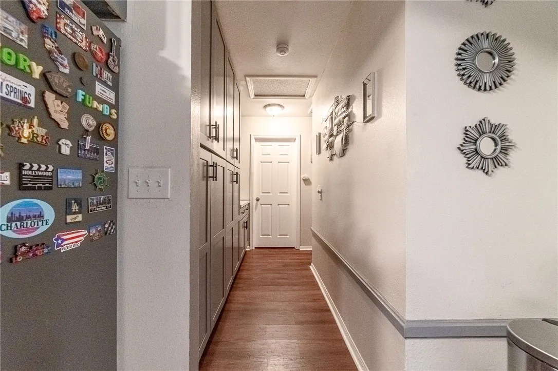 down the hall to the bedrooms and bathooms