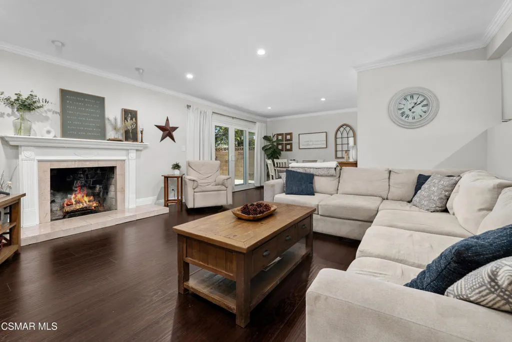 Living Room With Cozy Fireplace