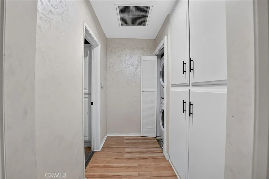 main unit hallway with laundry